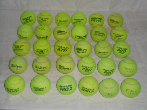 Gebrauchte tennisbälle von - gebrauchte,