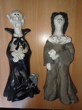 Figur, Vampir Dracula Pärchen, 2 Vampire Dracula und seine Braut, 33 cm hoch