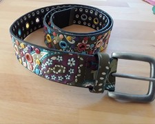 Napapijri Gürtel, ausverkauft,  bunt, Leder mit Baumwollüberzug