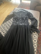 Abendkleid, Ballkleid in Schwarz von Unique Gr.36