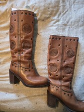 Leather Vintage Cowboy Boots