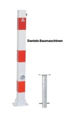 Parkplatzsperre Absperrpfosten 70 x 70 mm umlegbar, aufdübeln od. einbetonieren