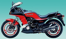 Dekorsatz Decals kompatibel zu GPZ 750 Turbo (Unitrak) -Reproduktion-
