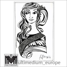 Original Tusche Zeichnung