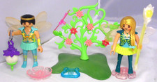 PLAYMOBIL Figuren 2 Wald-Feen Libelle Pflanze Zauberstab Blütenlaterne Harfe # 7