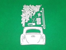 Stanzschablone Auto Weihnachtsbaum Prägeschablone Tannenbaum Weihnachten