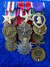 US Große Ordensspange mit Silver Bronze Star Purple Heart 1. Golf War 12 Orden