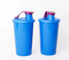 Tupperware Trinkbecher Set 2 x 330ml Blau Lila Trinkbecher Kinderbecher