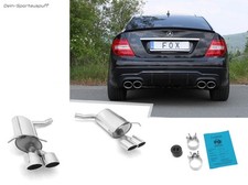 FOX Duplex Sportauspuff Mercedes C-Klasse Coupe W204 C350 mit AMG-Heck je 2xOval