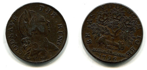 Half penny token - penny,