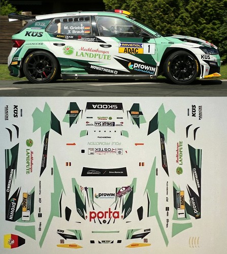 Decal skoda fabia rs - 1:43,