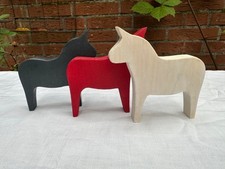 Holzpferd Schwedenpferd aus Altholz Holzdekoration Neu  Tier Dalapferd 