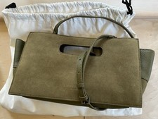 edle Liebeskind Clutch UmberGreen Hydro Suede Rauhleder Original Staubbeutel neu
