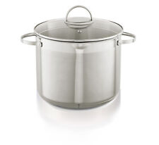 Kochtopf Schmortopf 26cm 10 L Fleischtopf Edelstahl Induktion Glasdeckel KHG