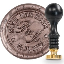 gravurART  SIEGELSTEMPEL MIT INITIALEN + RUNDTEXT