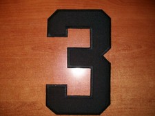 Zahl 3 Bügelbild Stoff 24,8cm