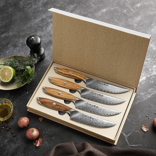 Damastmesser steakmesser set - steakmesser,