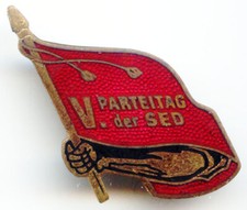Abzeichen DDR  V. Parteitag der SED - Emailliert