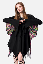 Restyle Gothic Metamorphosis Hoodie Kapuzenpullover Mantel Jacke Flügel Halbmond