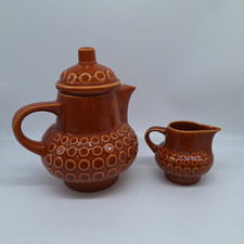 Kaffeekanne 1,3l Milchkrug 0,25l Rusalka VEB Torgau 70er Jahre DDR