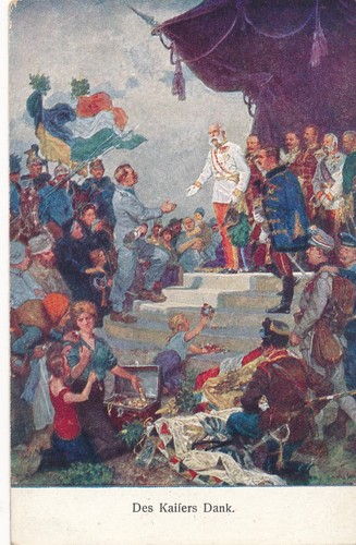 Militaria vom kaiser franz - ak,