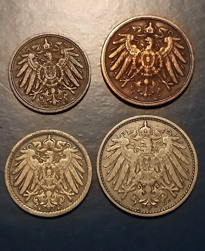 Deutsches kaiserreich 5 - kaiserreich, 1/2/5/10