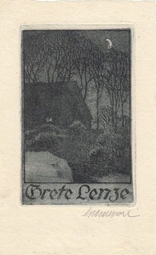 Exlibris bookplate radierung - exlibris,
