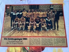 Mannschaftsfoto DDR Handball Männer Empor Rostock 1982 Goldcupsieger Gebraucht
