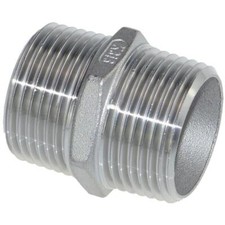 Edelstahl Doppelnippel Beregnung, Sanitär, Heizung in Top Qualität ASI 316