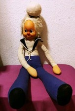 DDR SCHLENKERPUPPE "MATROSE/ CLOWN" 85 cm - Gummigesicht VINTAGE OSTALGIE 