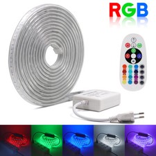 230V RGB LED Streifen Stripe Lichtband Lichtschlauch Kette Wasserdicht 60LEDs/M
