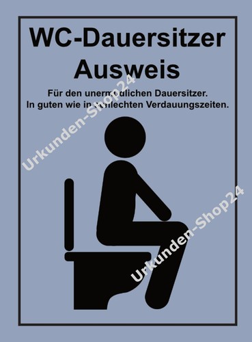 Dauersitzer ausweis - wc-dauersitzer,