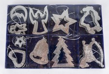 20x Christbaumschmuck Weihnachtsschmuck aus Holz Silber Sterne Engel... NEU/OVP