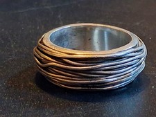 925 Silber Ring gehämmert -