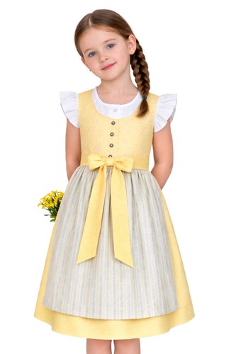 Kinderdirndl zartgelb 3tlg