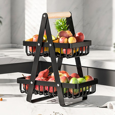 2 Etagen Metall Obst Etagere