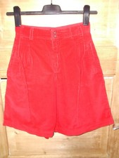 Damen Vintage 80er/90er  Cord Shorts *** LIZSPORT *** rot Gr. 34/36 Top Zustand