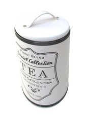 Metalldose Tea | Teedose Dose Vorratsdose Aufbewahrung Tee | Blechdose 16 cm