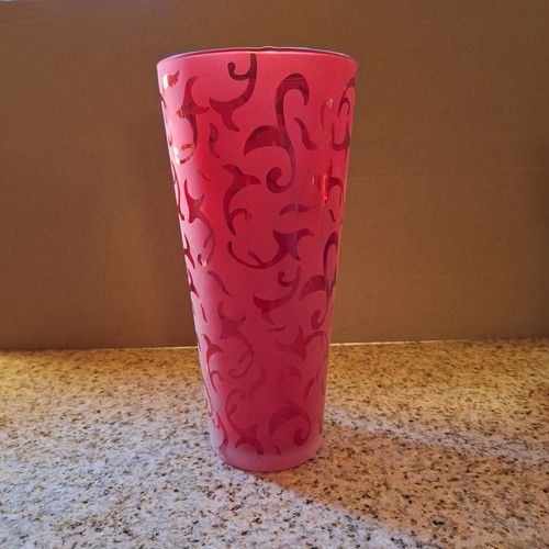 Vase geeist rot mit - vase,