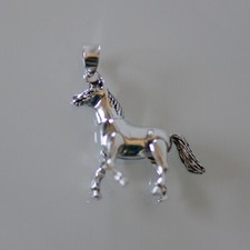 Kettenanhänger - Pferd - beweglich - Silber 925 - dreidimensional