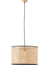 COUCH Pendel Hänge Lampe Leuchte FEINES GEFLECHT 1flg. natur schwarz 45cm