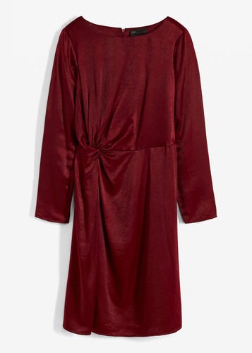 Satin kleid wickel effekt - wickel-effekt, gr