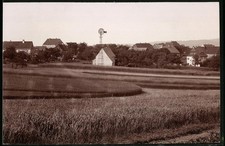 Ansicht Hetzdorf b. Freiberg, Blick über die Felder auf den Ort, Windrad 