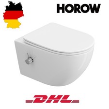 Dusch WC Spülrandloses Hänge WC mit Bidet Funktion Taharet Toilette mit Armatur