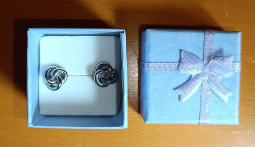 Fossil ohrstecker knoten - ohrstecker,