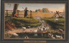 AK  -1908- Knabe hütet Gänse - Verlag: KNG Serie 702 - F. Millet "Am Dorfweiher"