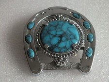 Vintage alte - Gürtelschnalle - Western -  Cowboy - Rodeo  - Hufeisen - K3/10