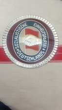DDR Plakette Emblem  SED Glas