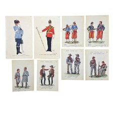 8 Hand-Colored Military