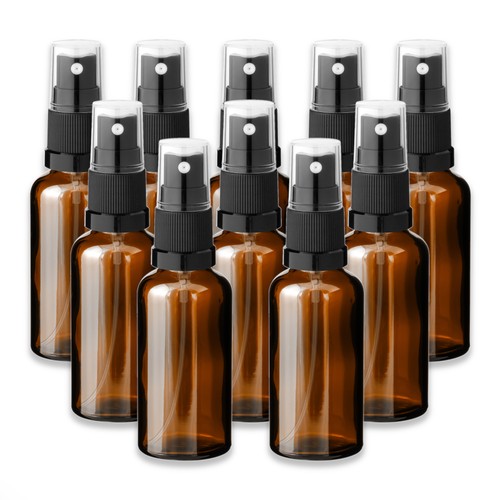 10x braune glasflasche ml - 10x,